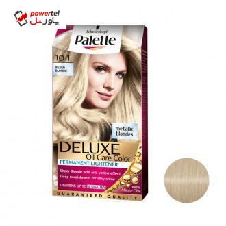 کیت رنگ مو پلت سری DELUXE شماره 1-10 حجم 50 میلی لیتر رنگ بلوند نقره ای کیت رنگ مو پلت سری DELUXE شماره 1-10 حجم 50 میلی لیتر رنگ بلوند نقره ای
