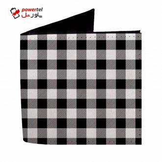 کیف پول طرح چهارخونه مدل G61 کیف پول طرح چهارخونه مدل G61