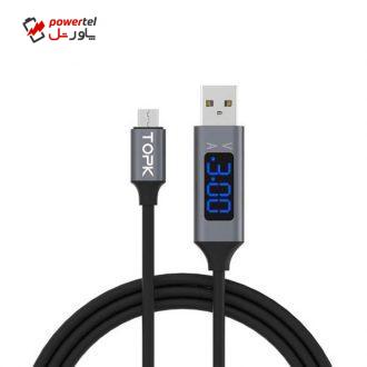 کابل تبدیل USB به MicroUSB تپک مدل AC32 طول 1 متر