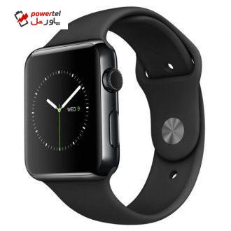 ساعت مچی هوشمند اپل واچ مدل 38mm Space Black Stainless Steel Case with Black Sport Band