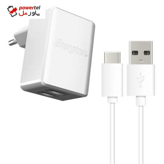 شارژر دیواری انرجایزر مدل ACW2CEUUMC3 به همراه کابل تبدیل microUSB