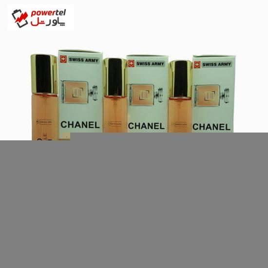 عطر جیبی زنانه سوئیس آرمی مدل کوکو شنل حجم 35 میلی لیتر مجموعه 3 عددی