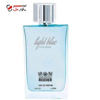 ادو پرفیوم زنانه رودیر مدل  Light Blue حجم 100 میلی لیتر
