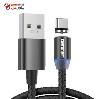 کابل تبدیل مغناطیسی USB به USB-C دنمن مدل D09T طول 1 متر کابل تبدیل مغناطیسی USB به USB-C دنمن مدل D09T طول 1 متر