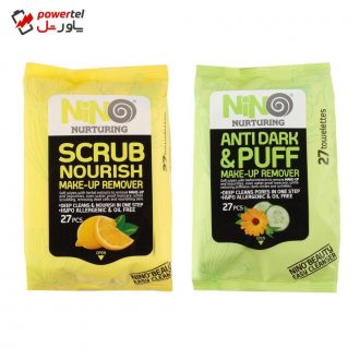 دستمال مرطوب نینو مدل Lemon بسته 27 عددی به همراه دستمال مرطوب نینو مدل Cucumber بسته 27 عددی دستمال مرطوب نینو مدل Lemon بسته 27 عددی به همراه دستمال مرطوب نینو مدل Cucumber بسته 27 عددی