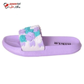 دمپایی دخترانه نیکتا طرح گل کد 397 رنگ یاسی