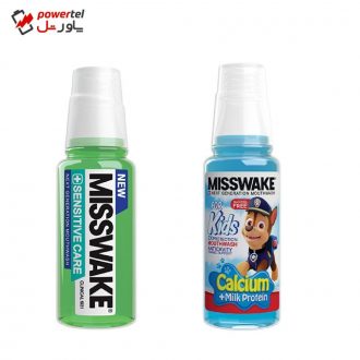 دهان شویه میسویک مدل Sensitive Care حجم 200 میلی لیتر به همراه دهان شویه کودک میسویک مدل Chase حجم 200 میلی لیتر دهان شویه میسویک مدل Sensitive Care حجم 200 میلی لیتر به همراه دهان شویه کودک میسویک مدل Chase حجم 200 میلی لیتر