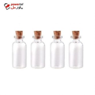 بطری دکوری مدل شیشه ای بسته 4 عددی بطری دکوری مدل شیشه ای بسته 4 عددی