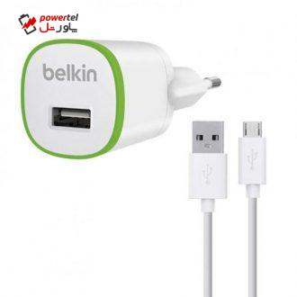 شارژر دیواری بلکین مدل BTF8M710 به همراه کابل microUSB