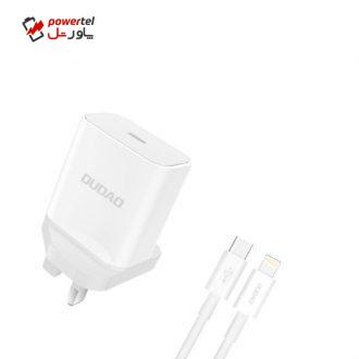 شارژر دیواری دودا مدل A8UK به همراه کابل تبدیل لایتنینگ