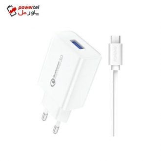 شارژر دیواری فوننگ مدل EU-13 به همراه کابل تبدیل USB-C
