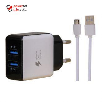 شارژر دیواری مدل keke-f17c به همراه کابل تبدیل USB-C