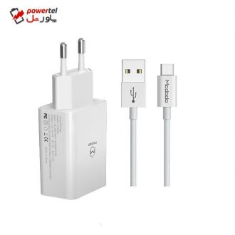 شارژر دیواری مک دودو مدل CH-7040 18W QC3.0 به همراه کابل تبدیل USB-C شارژر دیواری مک دودو مدل CH-7040 18W QC3.0 به همراه کابل تبدیل USB-C