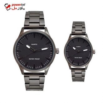 ست ساعت مچی عقربه ای زنانه و مردانه لاروس مدل 0118-80191-D6-6