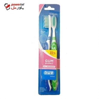 مسواک اورال-بی سری ALL ROUNDER مدل GUM Protect با برس خیلی نرم بسته 2 عددی مسواک اورال-بی سری ALL ROUNDER مدل GUM Protect با برس خیلی نرم بسته 2 عددی