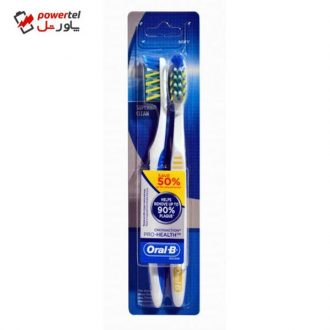 مسواک اورال-بی سری Crossaction مدل SUPERIOR CLEAN با برس نرم بسته 2 عددی مسواک اورال-بی سری Crossaction مدل SUPERIOR CLEAN با برس نرم بسته 2 عددی