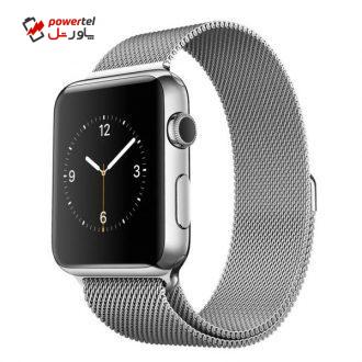 ساعت مچی هوشمند اپل واچ مدل 38mm Stainless Steel Case with Milanese Loop