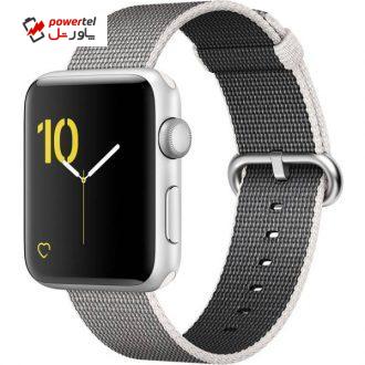 ساعت هوشمند اپل واچ سری 2 مدل 42mm Silver Aluminum Case with Pearl Woven Nylon