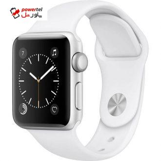 ساعت هوشمند اپل واچ 2  مدل 38mm Silver Aluminum Case with White Sport Band