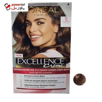 کیت رنگ مو لورال سری enceexcell شماره 5 حجم 48 میلی لیتر رنگ قهوه ای تیره