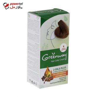 کیت رنگ مو گرین وی شماره 8 حجم 50 میلی لیتر رنگ بلوند روشن