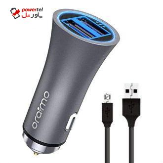 شارژر فندکی ارایمو مدل occ-71d به همراه کابل تبدیل microUSB شارژر فندکی ارایمو مدل occ-71d به همراه کابل تبدیل microUSB
