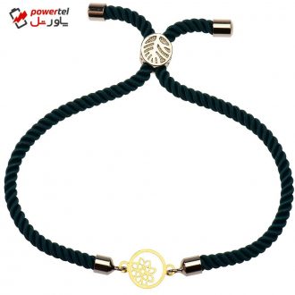 دستبند طلا 18 عیار دخترانه کرابو طرح گل و ستاره مدل Krd1147
