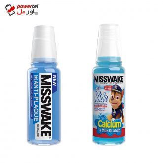 دهان شویه میسویک مدل Anti Plaque حجم 200 میلی لیتر به همراه دهان شویه کودک میسویک مدل Chase حجم 200 میلی لیتر