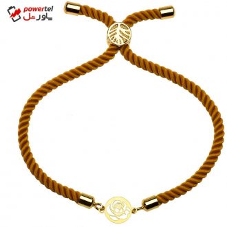 دستبند طلا 18 عیار دخترانه کرابو طرح گل رز مدل Krd1102