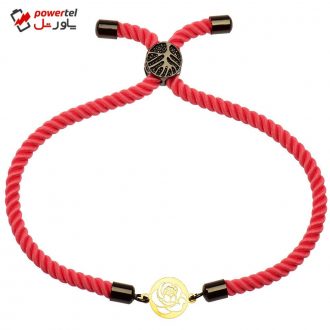 دستبند طلا 18 عیار دخترانه کرابو طرح گل رز مدل Krd1101