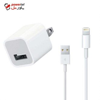 شارژر دیواری مدل Appel کد MD810Q1 به همراه کابل تبدیل لایتنینگ شارژر دیواری مدل Appel کد MD810Q1 به همراه کابل تبدیل لایتنینگ