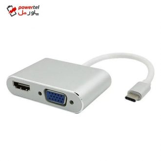 مبدل USB-C به HDMI/VGA مدل ph3206 مبدل USB-C به HDMI/VGA مدل ph3206