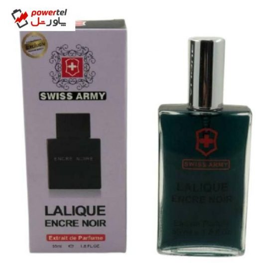 ادو پرفیوم مردانه سوئیس آرمی مدل LALIQUE ENCRE NOIR حجم 55 میلی لیتر