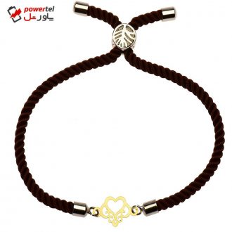 دستبند طلا 18 عیار دخترانه کرابو طرح قلب مدل Krd1114