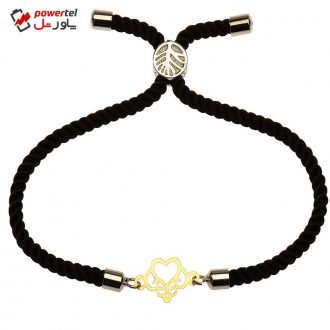 دستبند طلا 18 عیار دخترانه کرابو طرح قلب مدل Krd1118