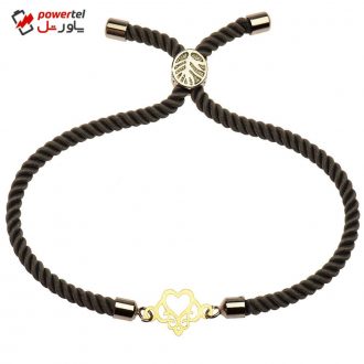 دستبند طلا 18 عیار دخترانه کرابو طرح قلب مدل Krd1119