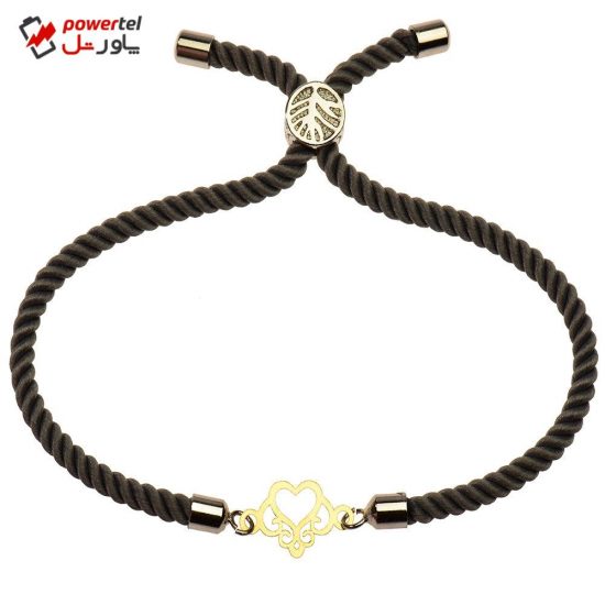 دستبند طلا 18 عیار دخترانه کرابو طرح قلب مدل Krd1119