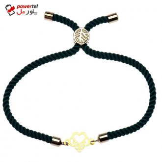 دستبند طلا 18 عیار دخترانه کرابو طرح قلب مدل Krd1123