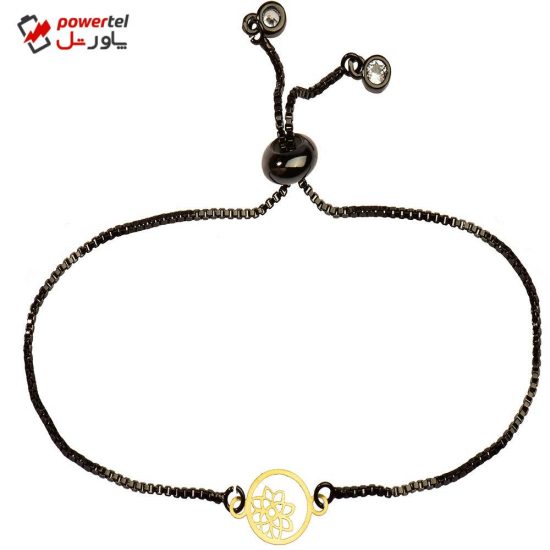دستبند طلا 18 عیار دخترانه کرابو طرح گل و ستاره مدل Krd1152