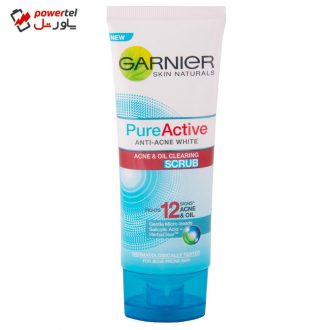فوم لایه بردار پوست گارنیه مدل ANTI ACNE WHITE حجم 100 میلی لیتر