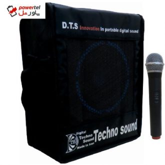 مجموعه اکو همراه شارژی 6 اینچ تکنوسوند مدل TS100W به همراه میکروفون