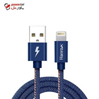 کابل تبدیل USB به لایتنینگ هانروکس مدل C80 طول 1 متر