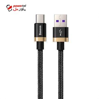 کابل تبدیل USB به USB-C باسئوس مدل CATZH-B طول 2 متر کابل تبدیل USB به USB-C باسئوس مدل CATZH-B طول 2 متر