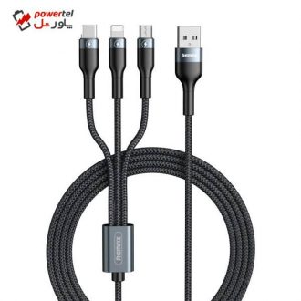 کابل تبدیل USB به microUSB / USB-C / لایتنینگ ریمکس مدل RC-070th طول 1.2 متر کابل تبدیل USB به microUSB / USB-C / لایتنینگ ریمکس مدل RC-070th طول 1.2 متر