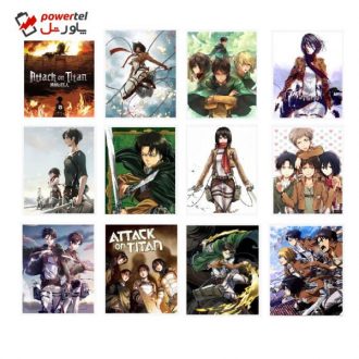 آویز تزیینی طرح انیمه مدل Attack On Titan-M1 مجموعه 12 عددی