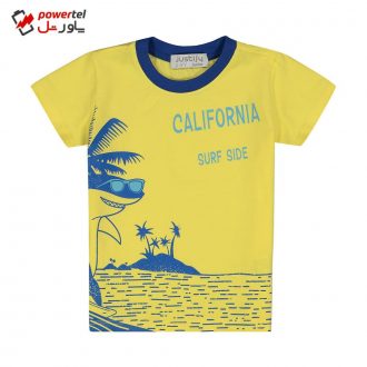 تی شرت پسرانه جاستیفای جونیور مدل K0442062TS-LT YELLOW