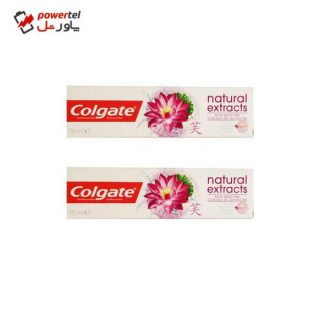 خمیر دندان کلگیت مدل Natural حجم 75 میلی لیتر مجموعه 2 عددی
