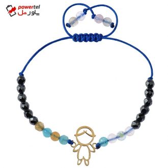 دستبند طلا 18 عیار دخترانه کرابو طرح پسربچه مدل Krd1010