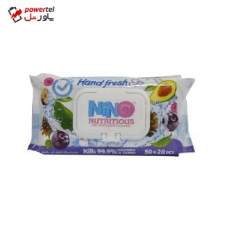 دستمال مرطوب نینو مدل C/A بسته 70 عددی