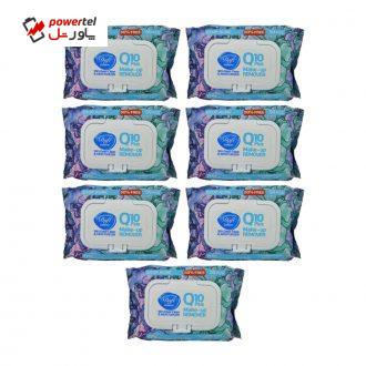 دستمال مرطوب پاک کننده آرایش دافی مدل Q10 Stop acne  بسته 50 عددی مجموعه 7 عددی